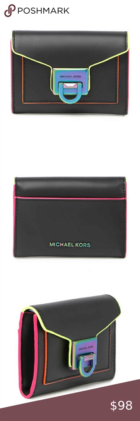 fuschia michael kors wallet|Michael Kors Manhattan Small Flap Leather Wallet Credit Card .